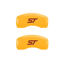 Load image into Gallery viewer, MGP 4 Caliper Covers Engraved Front &amp; Rear No bolts/ST Yellow finish black ch
