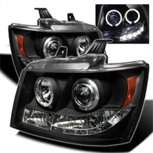 Load image into Gallery viewer, Spyder Chevy Suburban 1500 07-14 Projector Headlights LED Halo LED Blk PRO-YD-CSUB07-HL-BK
