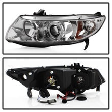 Load image into Gallery viewer, Spyder Honda Civic 06-08 2Dr Projector Headlights LED Halo Chrome High H1 Low H1 PRO-YD-HC06-2D-HL-C
