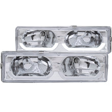 Load image into Gallery viewer, ANZO 1988-1998 Chevrolet C1500 Crystal Headlights Chrome w/ Low - Brow
