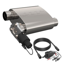 Load image into Gallery viewer, QTP 2.5in Weld-On 304SS Reverse Screamer Muffler Short Case w/Bolt-On QTEC Electric Cutout
