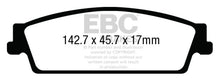 Load image into Gallery viewer, EBC 15+ Cadillac Escalade 6.2 2WD Yellowstuff Rear Brake Pads
