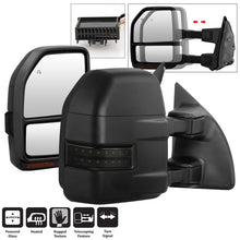 Load image into Gallery viewer, xTune 08-15 Ford F-250 SD Heated Adj LED Signal Power Mirror - Smk (MIR-FDSD08S-G4-PW-RSM-SET)
