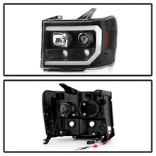 Load image into Gallery viewer, Spyder 07-13 GMC Sierra 1500-3500 Ver 2 Proj Headlights - DRL LED - All Blk PRO-YD-GS07V2-LBDRL-BKV2

