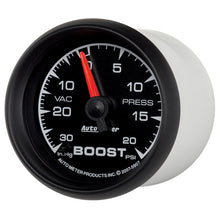 Load image into Gallery viewer, Autometer ES 52.4mm 30 In. HG/20 PSI Vacuum/Boost Gauge
