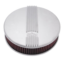 Load image into Gallery viewer, Edelbrock Air Cleaner Classic Series Round Aluminum Top Cloth Element 14In Dia X 3 9In Satin
