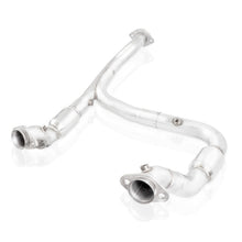 Load image into Gallery viewer, Stainless Works 2015-16 F150 2.7L Downpipe 3in High-Flow Cats Y-Pipe Factory Connection
