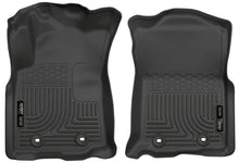 Load image into Gallery viewer, Husky Liners 2018 Toyota Tacoma Double Cab WeatherBeater Black Front Floor Liners
