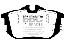 Load image into Gallery viewer, EBC 99-04 Volvo S40 1.9 Turbo T4 (200 BHP) Yellowstuff Rear Brake Pads
