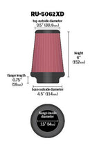 Load image into Gallery viewer, K&amp;N Universal Rubber Filter 2-1/2in Flg / 4-1/2in OD B / 3-1/2in OD T / 6in H - Black Top
