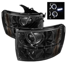 Load image into Gallery viewer, Spyder Chevy Silverado 1500 07-13 Projector Headlights LED Halo LED Smke PRO-YD-CS07-HL-SM
