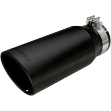 Load image into Gallery viewer, MagnaFlow Tip Stainless Black Coated Single Wall Round Single Outlet 5in Dia 4in Inlet 13in L
