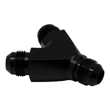 Load image into Gallery viewer, DeatschWerks 8AN Male Flare to 8AN Male Flare to 8AN Male Flare Y Fitting - Anodized Matte Black
