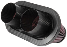Load image into Gallery viewer, K&amp;N Universal Air Filter - 3in Dual Flange / 10x5.125in Base / 6.375x3.0625in Top / 5.5in Height
