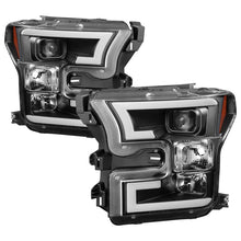 Load image into Gallery viewer, Spyder Ford F150 2015-2017 Projector Headlights - Light Bar DRL LED - Black PRO-YD-FF15015-LBDRL-BK
