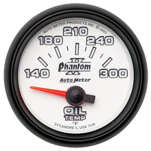 Load image into Gallery viewer, Autometer Phantom II 52mm Short Sweep Electronic 140-300 Deg F Oil Temperature Gauge
