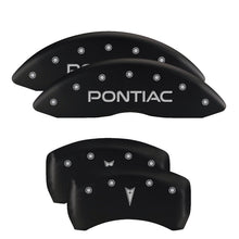 Load image into Gallery viewer, MGP 4 Caliper Covers Engraved Front Pontiac Engraved Rear G8 Black finish silver ch

