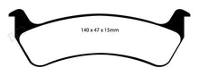 Load image into Gallery viewer, EBC 92-94 Jeep Grand Cherokee 4.0 Yellowstuff Rear Brake Pads
