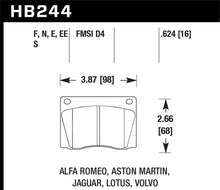 Load image into Gallery viewer, Hawk Blue Jaguar/Aston Martin/Alfa Romeo/Lotus Blue-9012 Front Race Brake Pads
