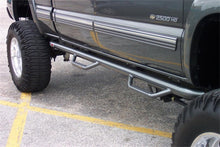 Load image into Gallery viewer, N-Fab Nerf Step 16-17 Nissan Titan Crew Cab 5.7ft Bed - Gloss Black - W2W - SRW - 3in
