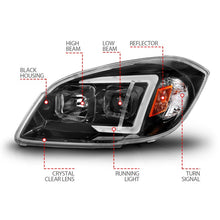 Load image into Gallery viewer, ANZO 05-10 Chevrolet Cobalt / 07-10 Pontiac G5 LED Projector Headlights w/ Seq Black Housing
