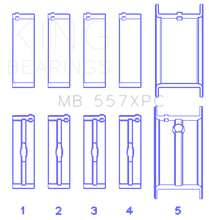 Load image into Gallery viewer, King General Motors 262/ 267/ 302/ 307/ 327/ 350 (Size STDX) pMaxBlack Coated Main Bearing Set
