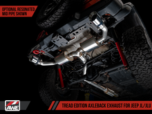 Load image into Gallery viewer, AWE Tuning 2018+ Jeep Wrangler JL/JLU Tread Edition Axle-Back Dual Exhaust - Chrome Silver Tips
