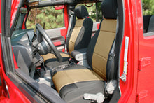 Load image into Gallery viewer, Rugged Ridge Seat Cover Kit Black/Tan 11-18 Jeep Wrangler JK 2dr
