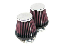 Load image into Gallery viewer, K&amp;N Universal Chrome Filter 2.25in Flange / 3.5in Base / 2in Top / 4in Height - 2 Per Box
