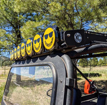 Load image into Gallery viewer, KC HiLiTES 6in. Hard Cover for Gravity Pro6 LED Lights (Single) - Smiley Face- Yellow/Black KC Logo
