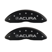 Load image into Gallery viewer, MGP 4 Caliper Covers Engraved Front &amp; Rear Acura Red finish silver ch
