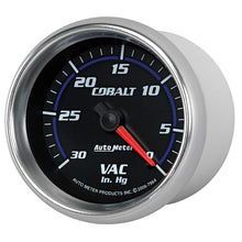 Load image into Gallery viewer, Autometer Cobalt 2-5/8in. / 0-30 IN HG / Mechanical Vacuum Gauge
