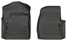 Load image into Gallery viewer, Husky Liners 17 Ford F-250 F-350 Super Duty Standard Cab WeatherBeater Black Front Floor Liners
