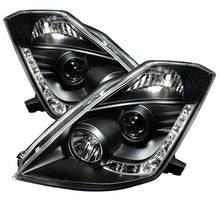 Load image into Gallery viewer, Spyder Nissan 350Z 03-05 Projector Headlights Xenon DRL Blk High H1 Lw D2R PRO-YD-N350Z02-HID-DRL-BK
