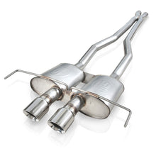 Load image into Gallery viewer, Stainless Works 2009-15 Cadillac CTS-V Coupe 3in Catback System X-Pipe Turbo Mufflers 4in Tips
