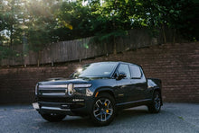 Load image into Gallery viewer, Rally Armor 2022 Rivian R1T Black UR Mud Flap w/ Tangerine Scream Logo
