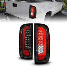 Load image into Gallery viewer, ANZO 15-21 GMC Canyon Full LED Taillights w/ Red Lightbar Black Housing/Clear Lens
