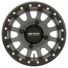Load image into Gallery viewer, Method MR401 UTV Beadlock 14x7 / 4+3/13mm Offset / 4x156 / 132mm CB Titanium Wheel- Matte Black Ring
