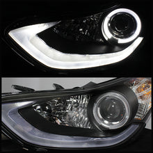 Load image into Gallery viewer, Spyder Hyundai Elantra 11-13 Projector Headlights LED Halo DRL Blk PRO-YD-HYELAN11-DRL-BK
