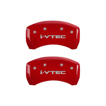 Load image into Gallery viewer, MGP 4 Caliper Covers Engraved Front &amp; Rear i-Vtec Yellow finish black ch
