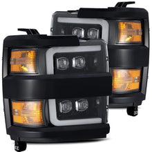 Load image into Gallery viewer, AlphaRex 15-18 Chevy 2500HD NOVA LED Proj Headlight Plank Style Jet Blk w/Activ Light/Seq Signal/DRL
