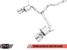 Load image into Gallery viewer, AWE Tuning 2015+ Subaru WRX VA Sedan Touring Edition Exhaust - Chrome Silver Tips (102mm)
