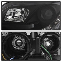 Load image into Gallery viewer, Spyder Audi A4 06-08 Projector Headlights Halogen Model Only - DRL Black PRO-YD-AA405-DRL-BK
