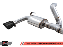 Load image into Gallery viewer, AWE Tuning 2018+ Jeep Wrangler JL/JLU Tread Edition Axle-Back Dual Exhaust - Diamond Black Tips
