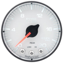 Load image into Gallery viewer, Autometer Spek-Pro Gauge Pyro. (Egt) 2 1/16in 2000f Stepper Motor W/Peak &amp; Warn Wht/Blk
