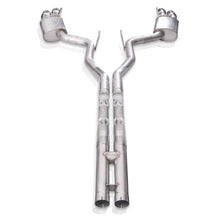Load image into Gallery viewer, Stainless Works 18+ Ford Mustang GT 3in Legend 304SS Catback w/ H-Pipe Quad Polished Tips (No Valve)
