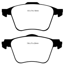 Load image into Gallery viewer, EBC 11+ Volvo S60 2.5 Turbo T5 (315mm Front Rotors) Ultimax2 Front Brake Pads
