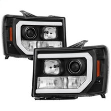 Load image into Gallery viewer, Spyder GMC Sierra 1500/2500/3500 07-13 V2 Projector Headlights- Black PRO-YD-GS07V2-LBDRL-BK
