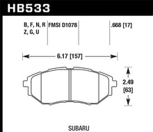 Load image into Gallery viewer, Hawk Subaru Tribeca / Legacy DTC-70 Race Front Brake Pads
