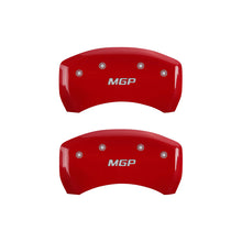 Load image into Gallery viewer, MGP 4 Caliper Covers Engraved Front &amp; Rear MGP Red finish silver ch
